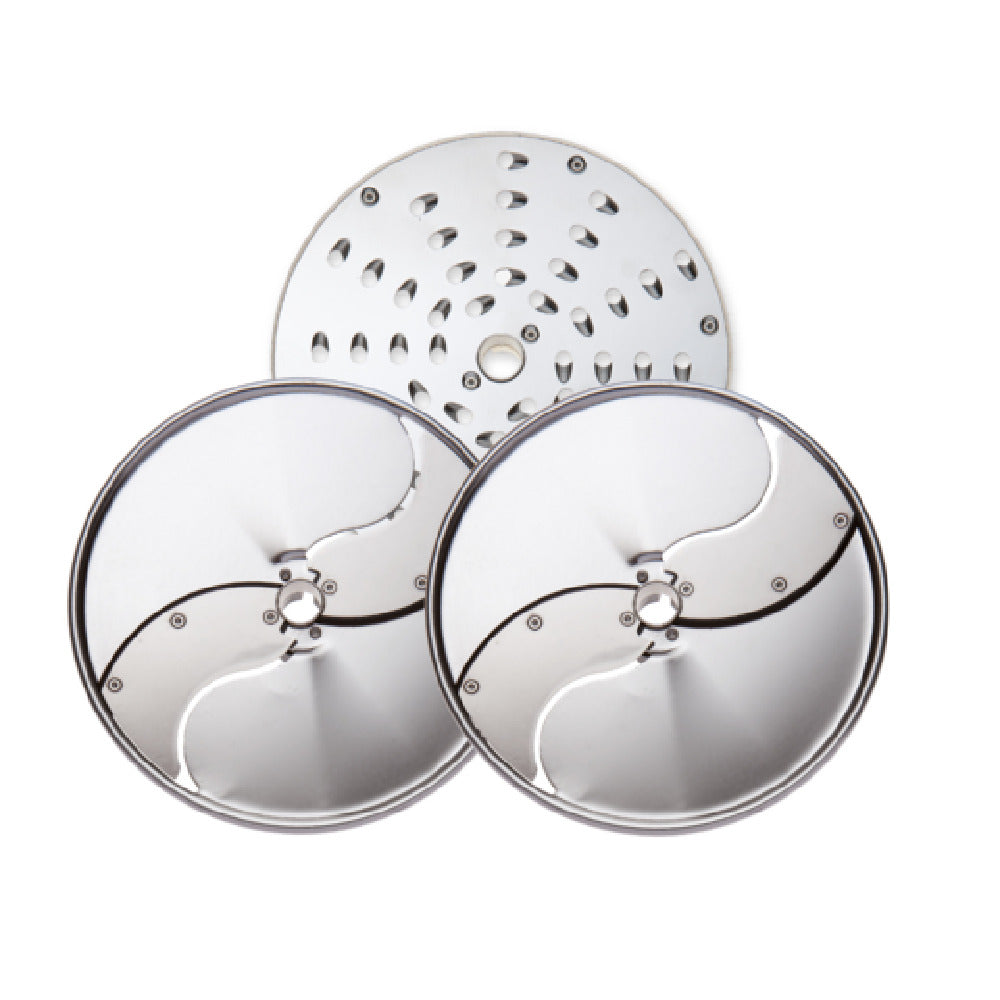 Eurodib 650107 Dito Sama Discs For Pizza 5/64" 5/32" 9/32" (2mm And 4mm Pressing/Slicing Discs With S-blades 7mm Grating Disc )