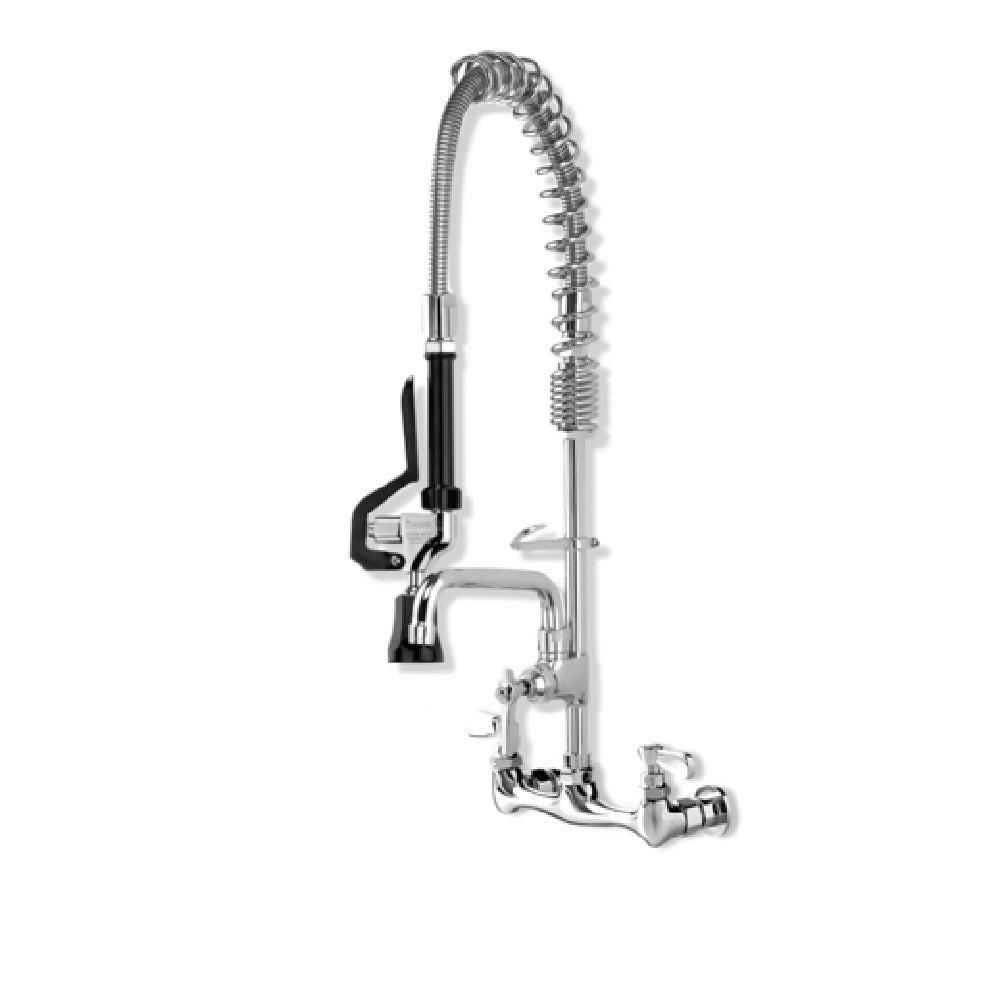 Steel Works Stainless SWPRSM-W8-AF8HDLL Mini Pre-Rinse Faucet With 8" Center 8" Add-on Faucet