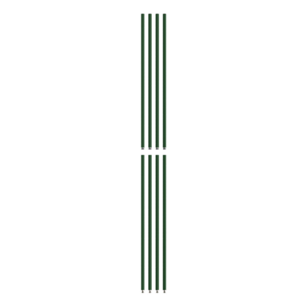 OlympicJ74TSPK-4PK 4 Pack Of 2-piece Posts For A Single Shelving Unit Chromate With Olympic Green-Guard™ Epoxy Finish