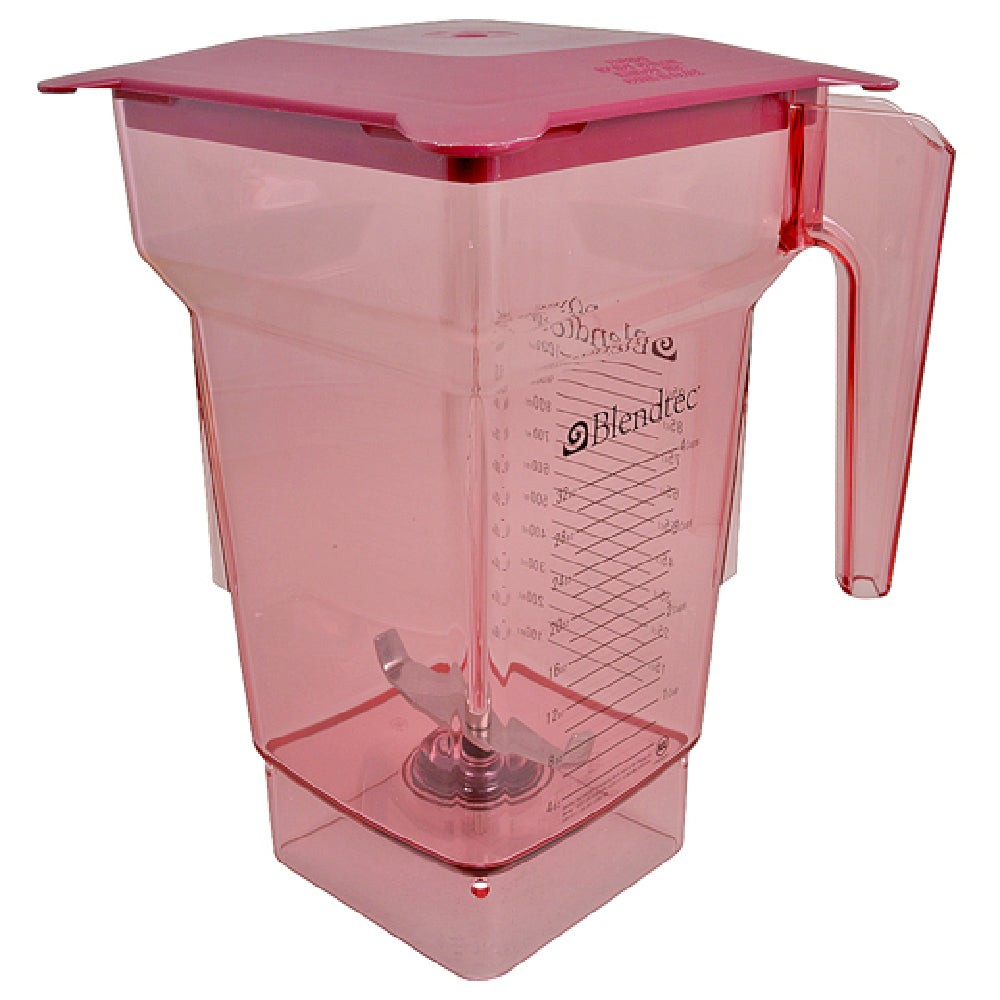 Blendtec 100367 Jar 4 Sided Red W/lid 75 Oz