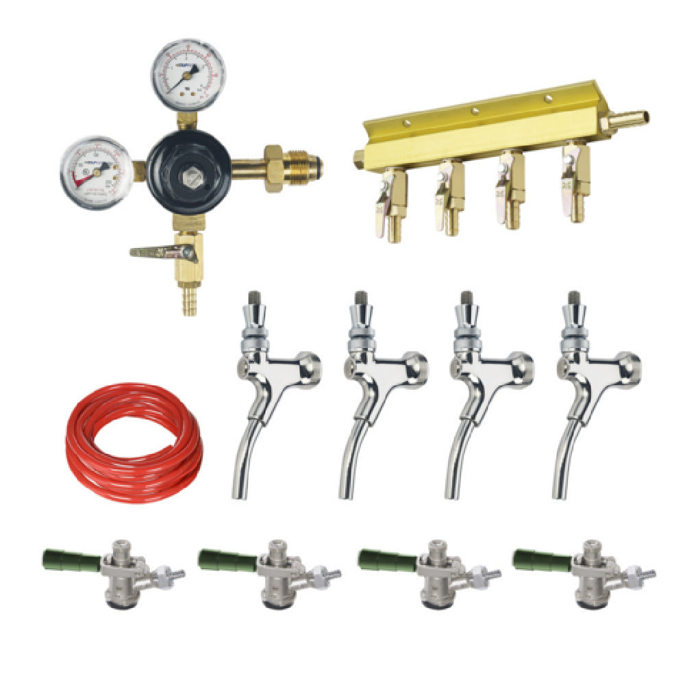 Krowne WINEKIT4 Wine Kit For Unit With (4) Faucet Includes: Primary Regulator With Nitrogen Adapter