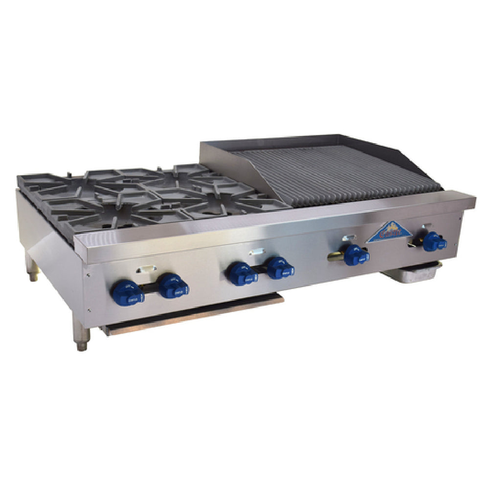 Comstock-Castle FHP48-24T-2RB Char-Broiler/Griddle Combination Countertop Gas