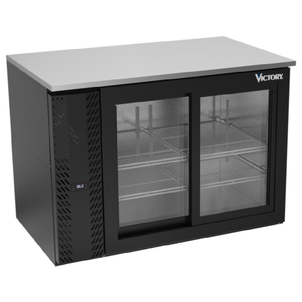 Victory VBB48HC-GS-B - Back Bar Refrigerator, Two-section, 48"W X 29-1/4”D X 34"H