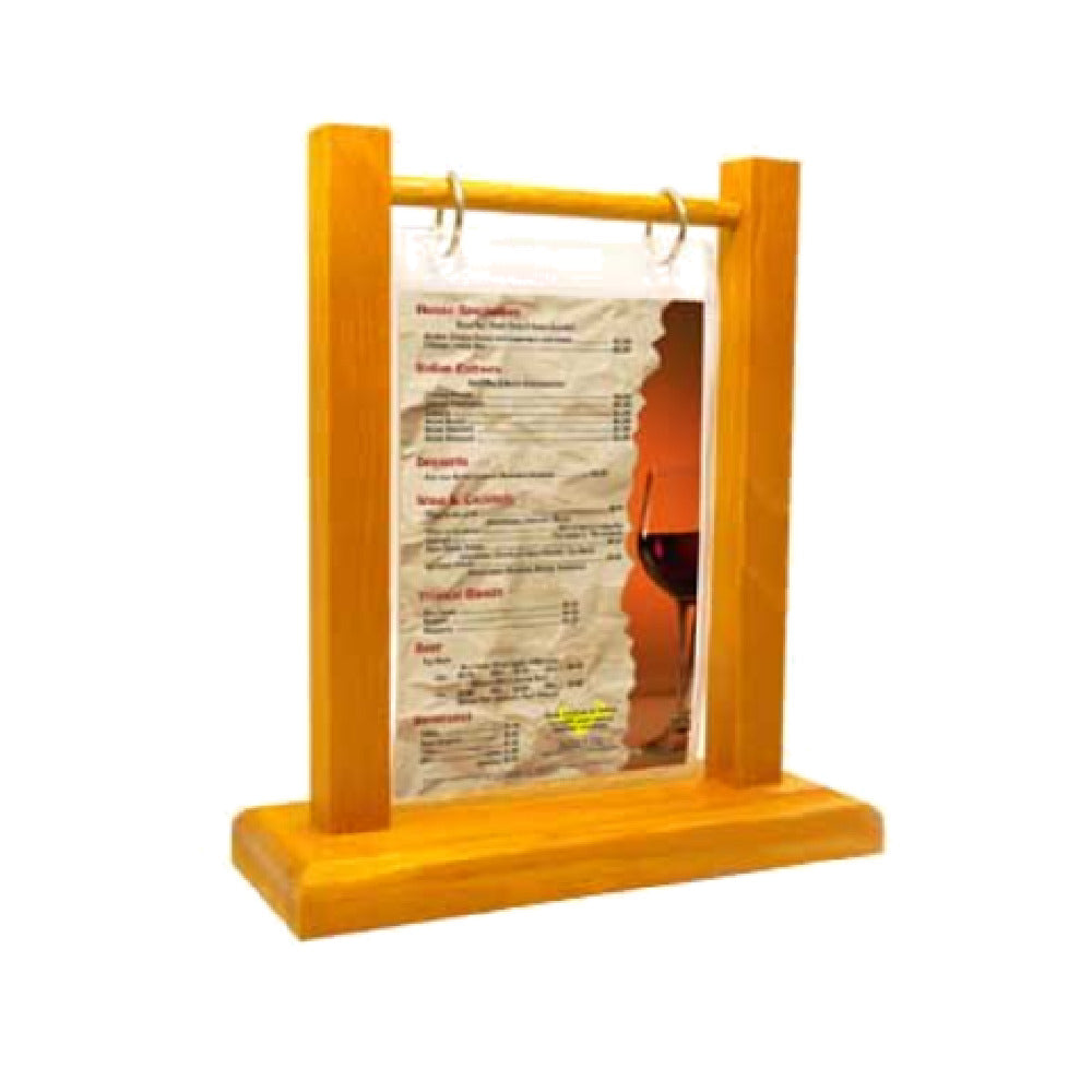 Menu Solutions WFTRO-A Table Tent Holds 4" X 6" Insert Flip Top With Nickel Rings