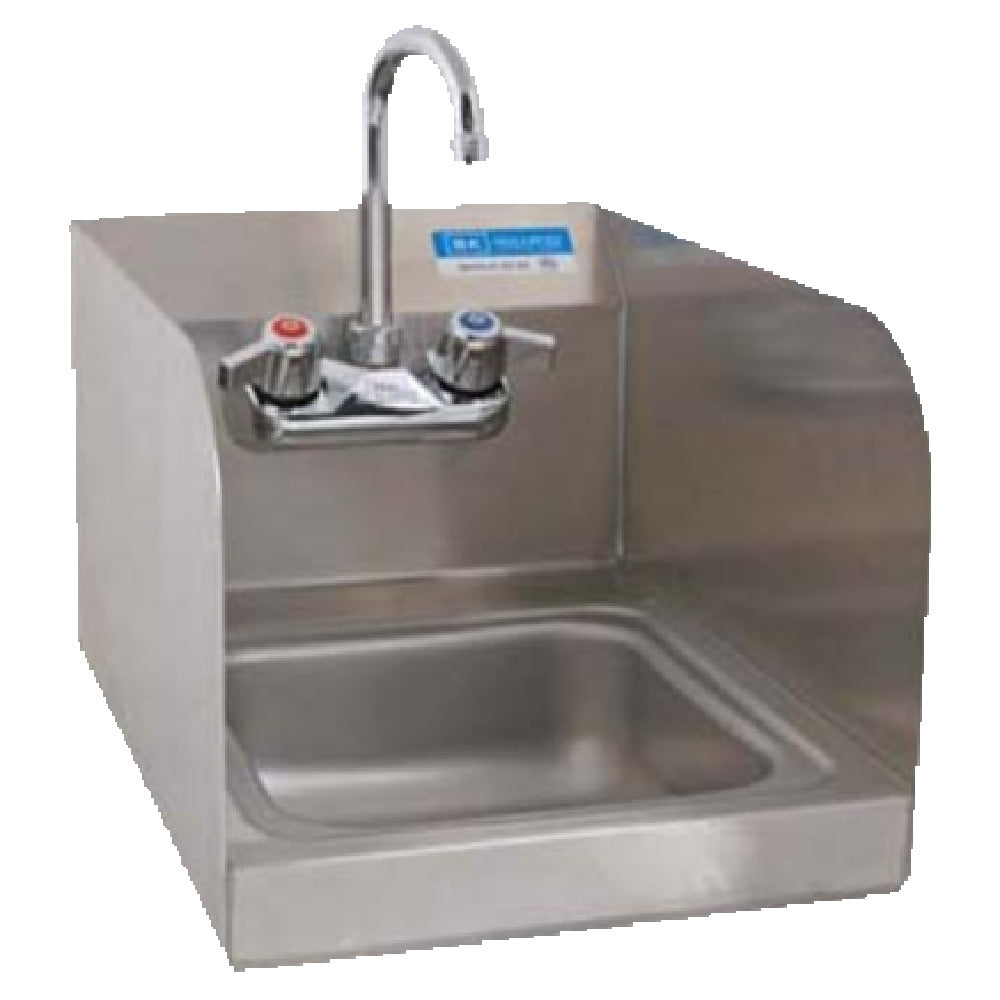 Franklin Machine Products 117-1387 Hand Sink With Gooseneck Faucet & Side Splash 12-1/4"W