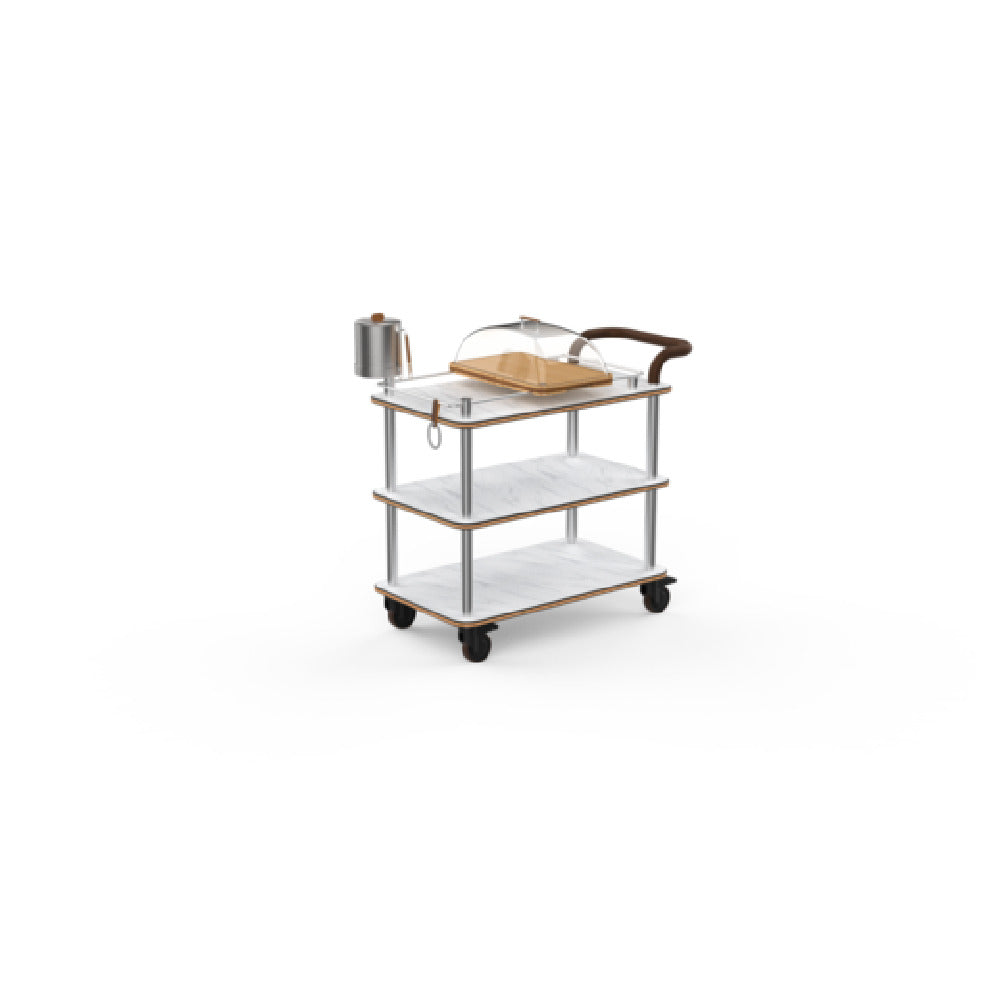 Steelite MGCRNX04CSXX Mogogo Buffet Solutions Roll'n Cheese Plate & Wine Cart 41-1/2" X 21" X 40-1/2"H