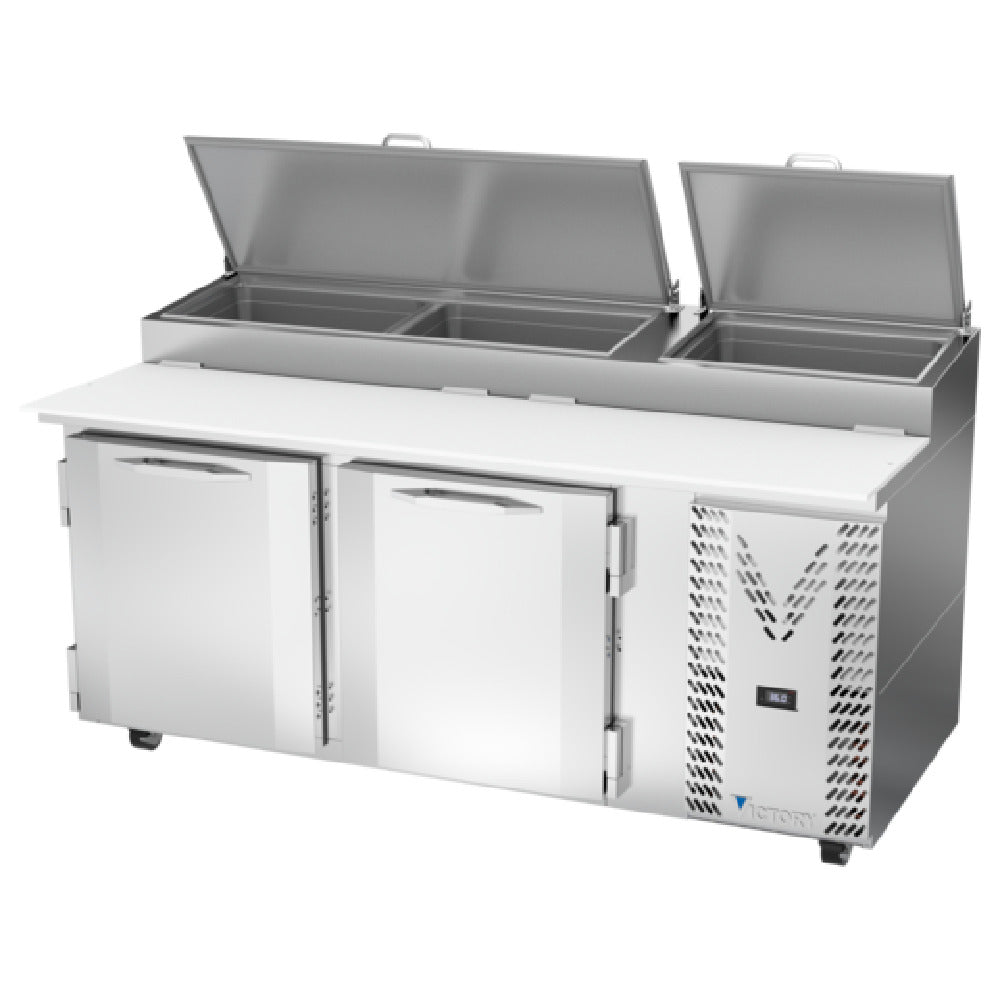 Victory VPP72HC - Pizza Prep Table, Powered By V-Core™, Two-section