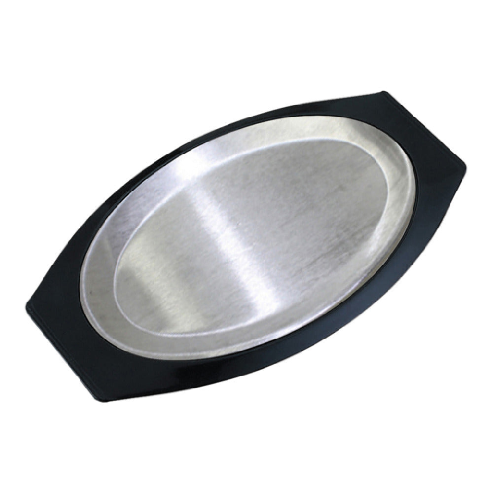 Service Ideas RO117BLAC Service Ideas Oval Thermo-Plate® Platter W/ Handle Oval