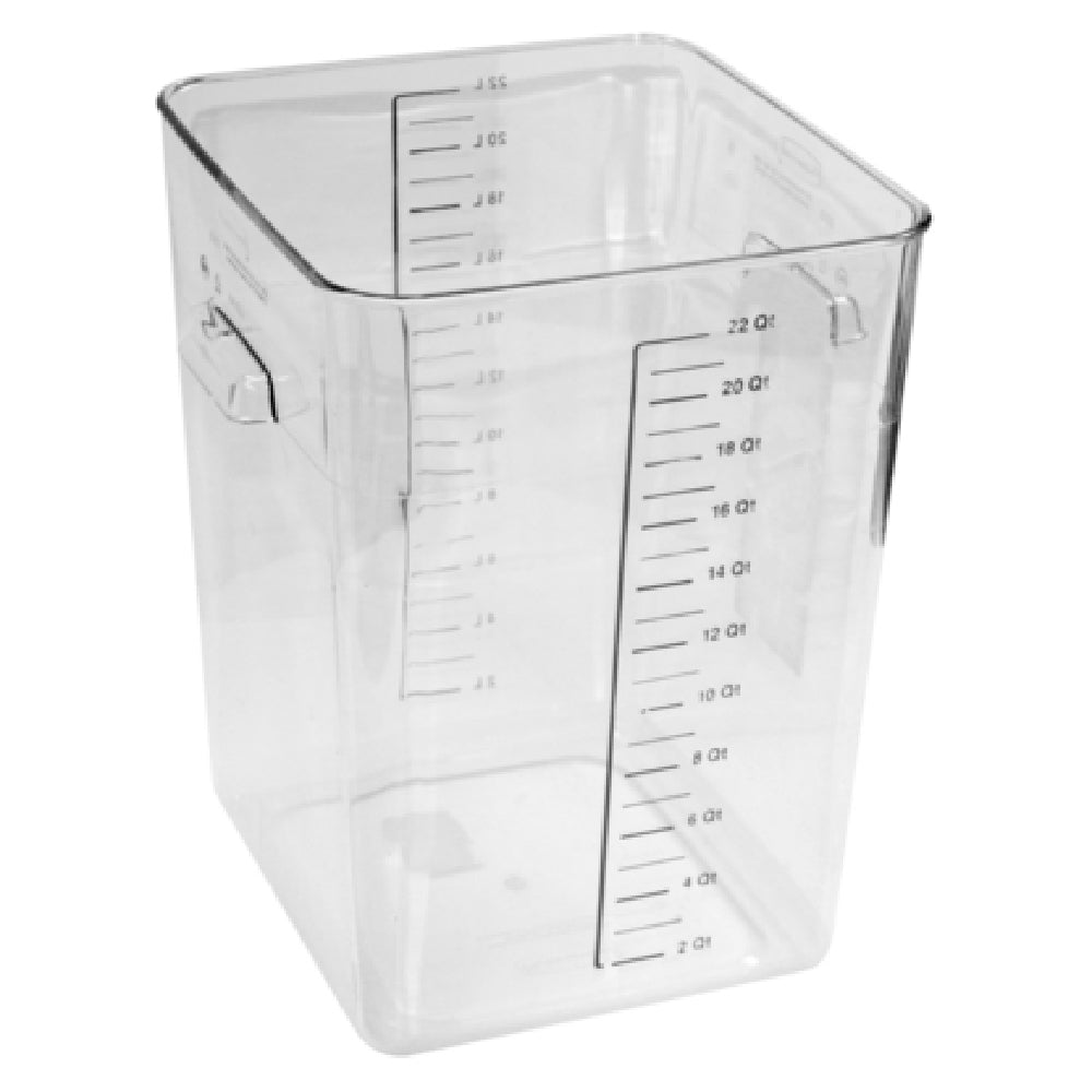Rubbermaid FG632200CLR - Space Saving Container, 22 Quart, 11-5/16"L X 10-1/2"W X 14-7/16"H