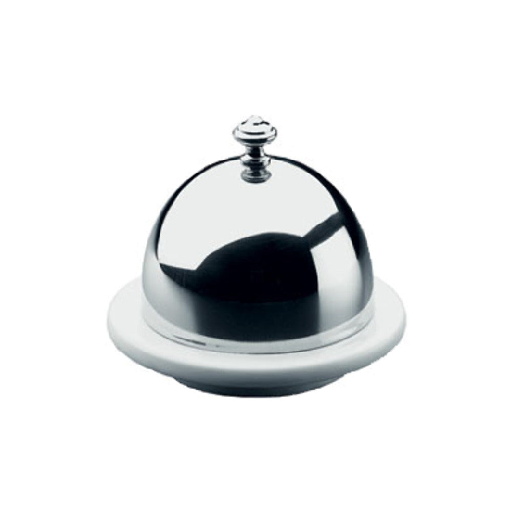 Bauscher Hepp 19.1090.6440 - Butter Dish, 2-1/4" Dia. X 3-1/4"H, With 18/10 Stainless Steel Silver Plate Finish Cover