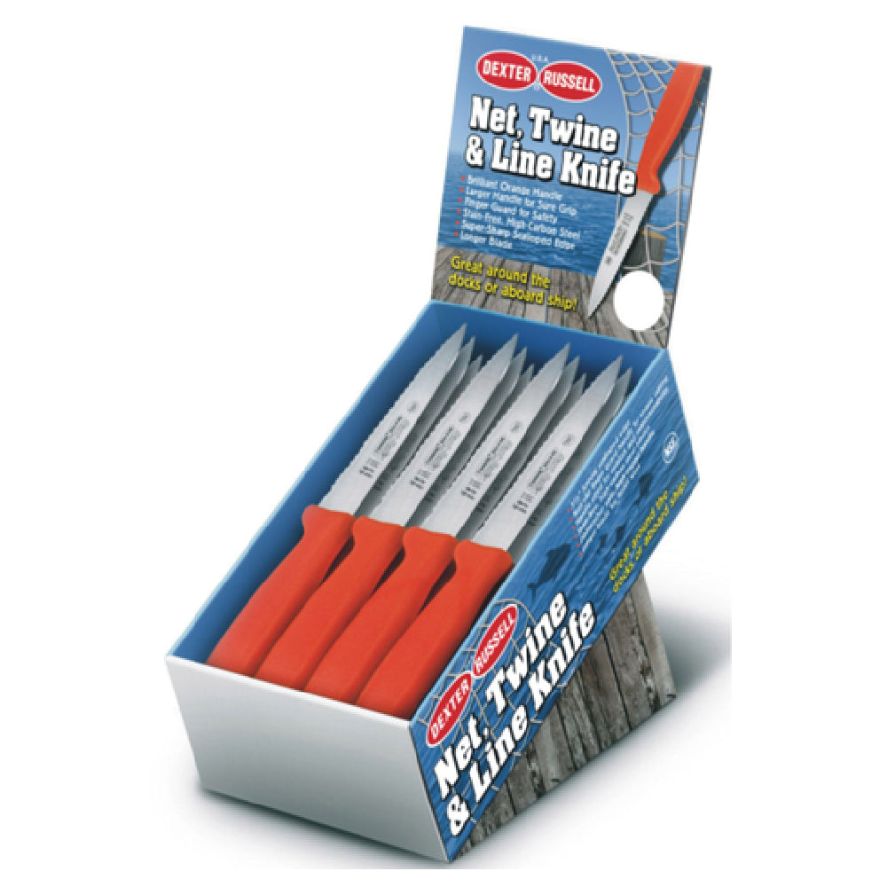 Dexter Russell 15573 Sani-Safe® (NET105SC-36) Net/Twine/Line Knife Set 3-1/2" Scalloped Edge
