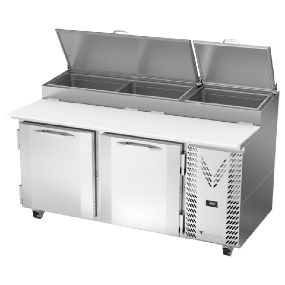 Victory VPP67HC - Pizza Prep Table, Powered By V-Core™, Two-section