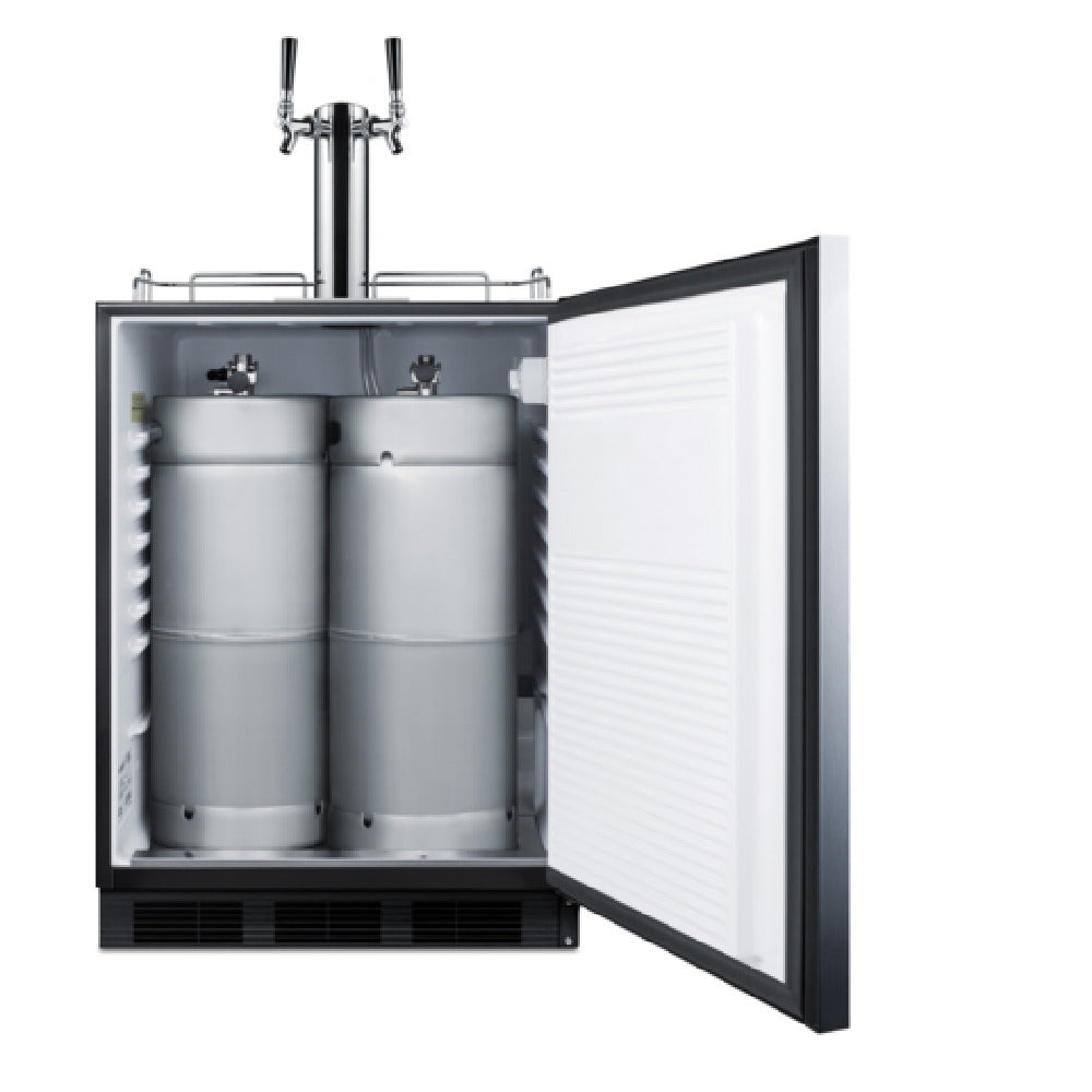 Summit SBC58BLBIADATWINCFB - Beer & Coffee Kegerator, 24" Wide, ADA Compliant