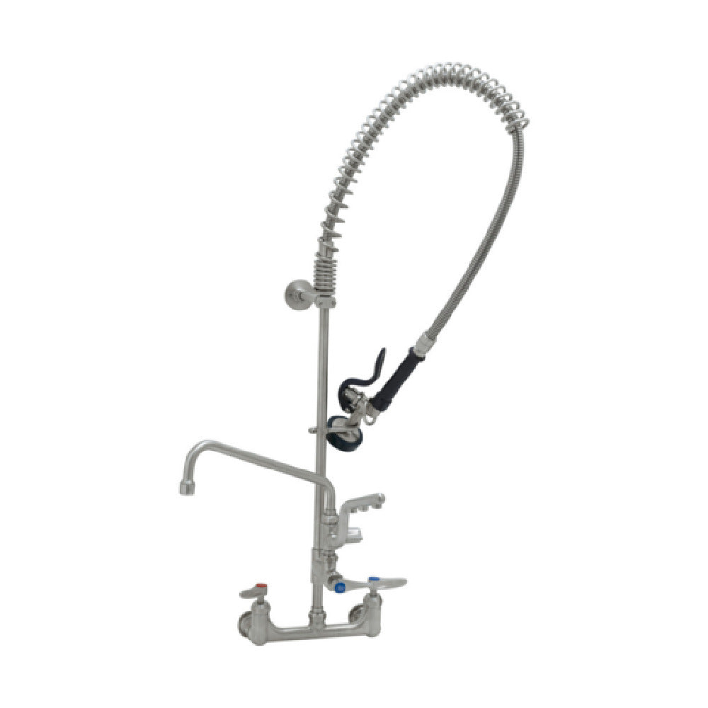 T&S Brass S-0133-U12-CR-B EverSteel 8” Wall Mount Mixing Faucet With Body Add-on Faucet