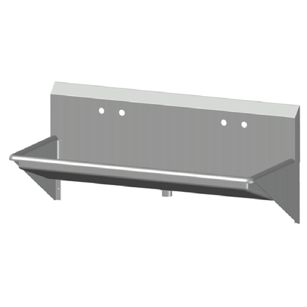 SPG MSHS-4 - Universal Stainless Multi-Station Hand Sink, Wall Mount, 48" X 20" Front-to-back