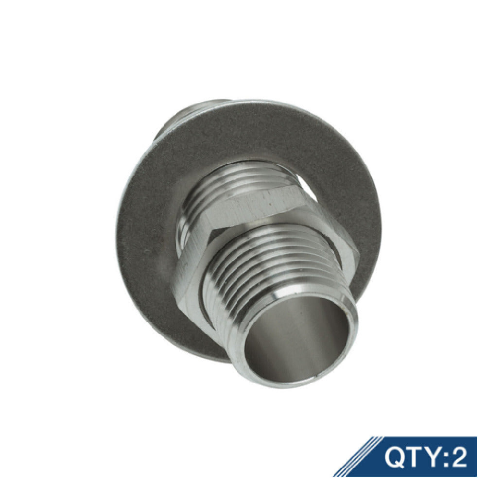 T&S Brass S-0425-M Supply Nipple Kit With Lock Nut Washer And 1/2" NPT Male Ends