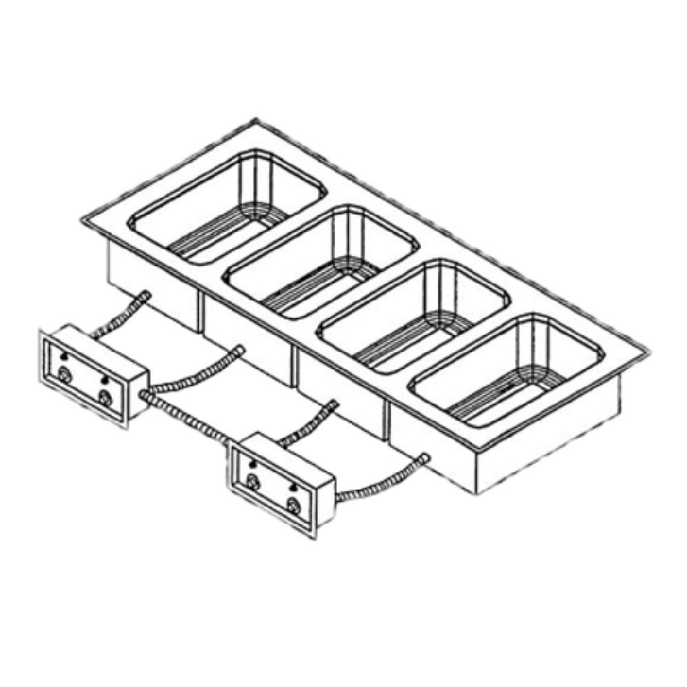 Piper Products MD-4 - Hot Food Multi-Well Unit, Drop-in, Electric