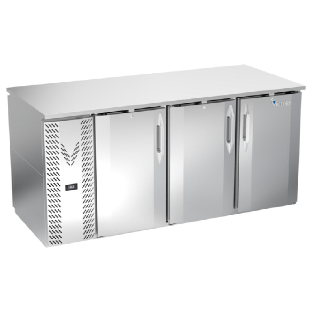 Victory VBB72HC-F-PT-S - Pass-Thru Back Bar Refrigerator, Food Rated, Three-section
