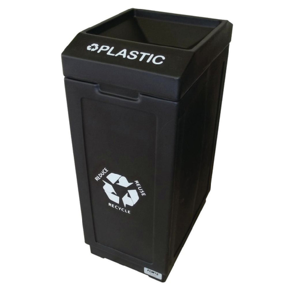 Hubert 65621 - Recycle Bin, "Plastic", 39 Gallon