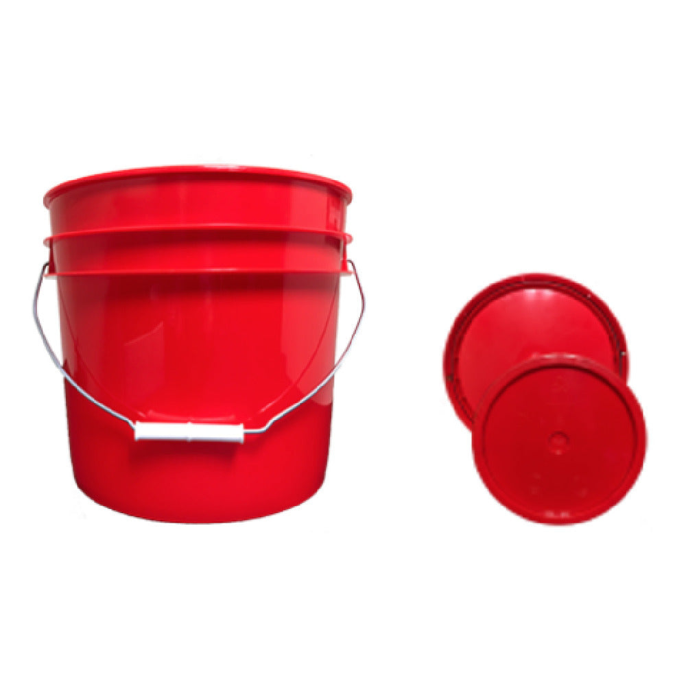 Buccaneer Container Corp 2006448030 (Buccaneer) Bucket With Red Lid (3.5) Gallon (custom Printed) (6 Each Per Case)