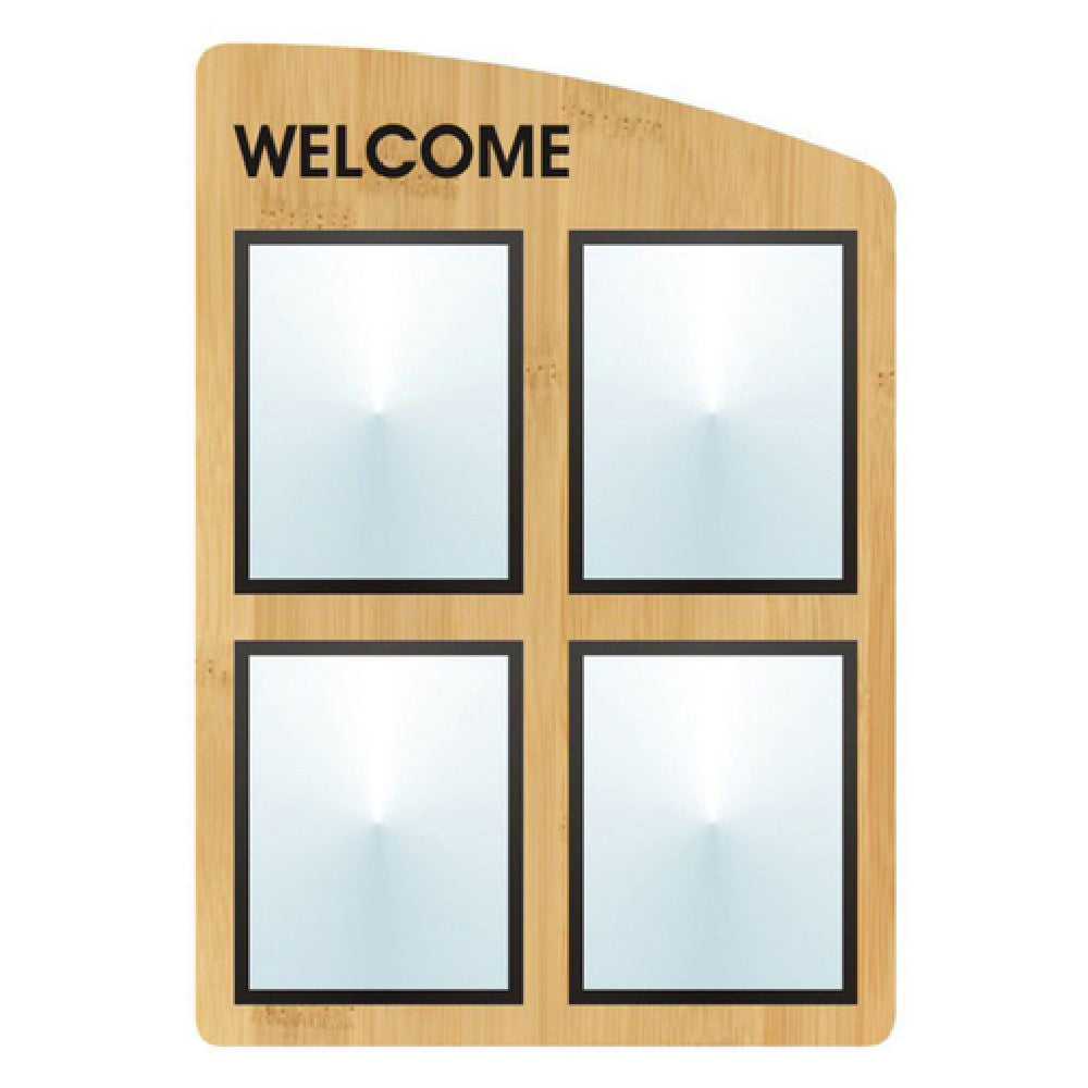 Hubert 63332 - Menu Board, 4-pocket, Wall-mount