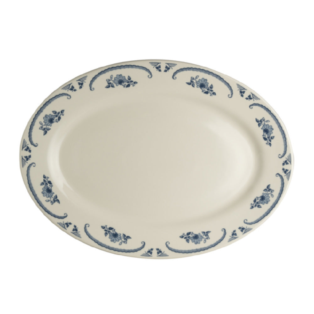 Steelite HL1545035 - Rolled Edge Oval Platter, 10.5", American Rose