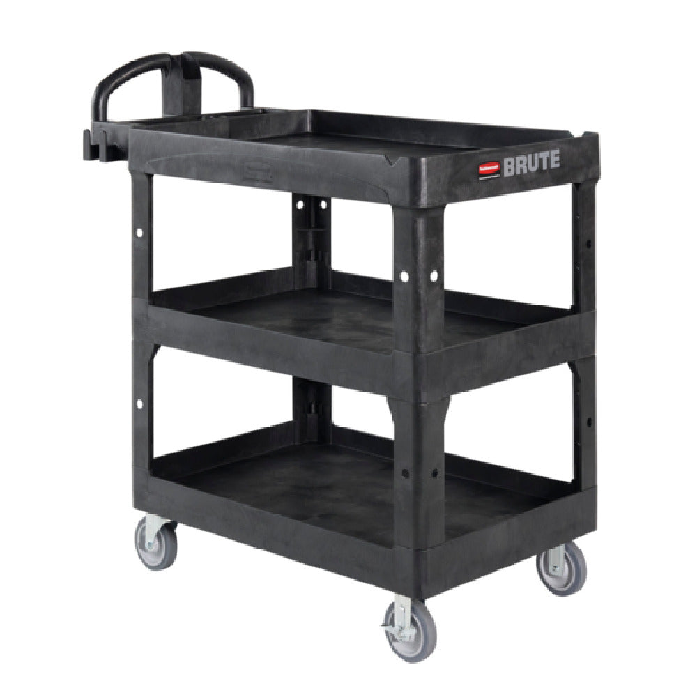 Rubbermaid 2196862 - BRUTE Heavy Duty Medium 3-Shelf Utility Cart, With Lipped Shelves