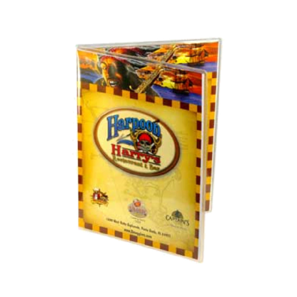 Menu Solutions CHS-200C Menu Jacket Holds 7" X 11" Inserts Double Panel With 4 Views