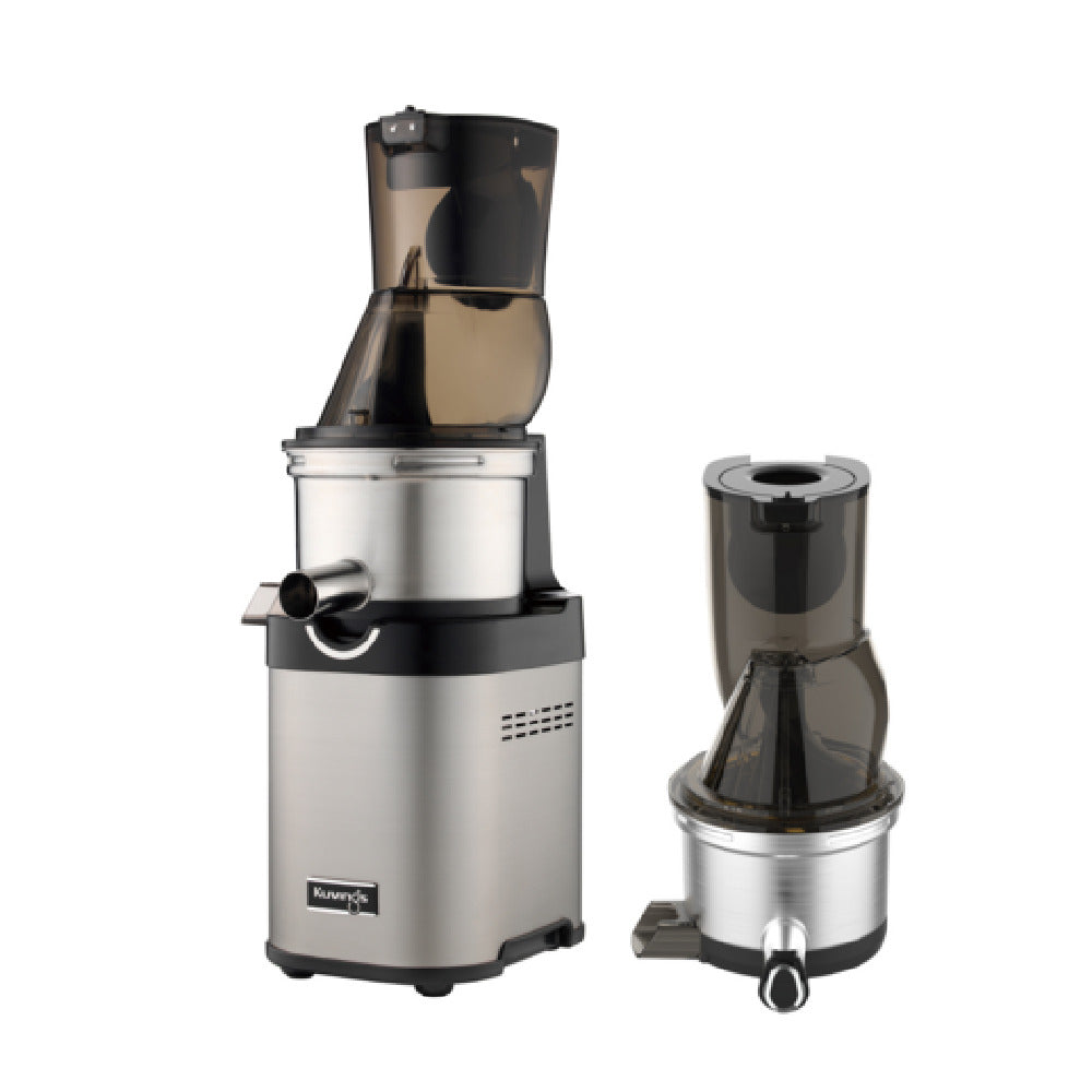 Juicernet CS700 - Kuvings Masticating Juicer, Juicer Base, Two (2) Juicing Topsets (lid, Juicing Bowl, Auger, Juicing Strainer)