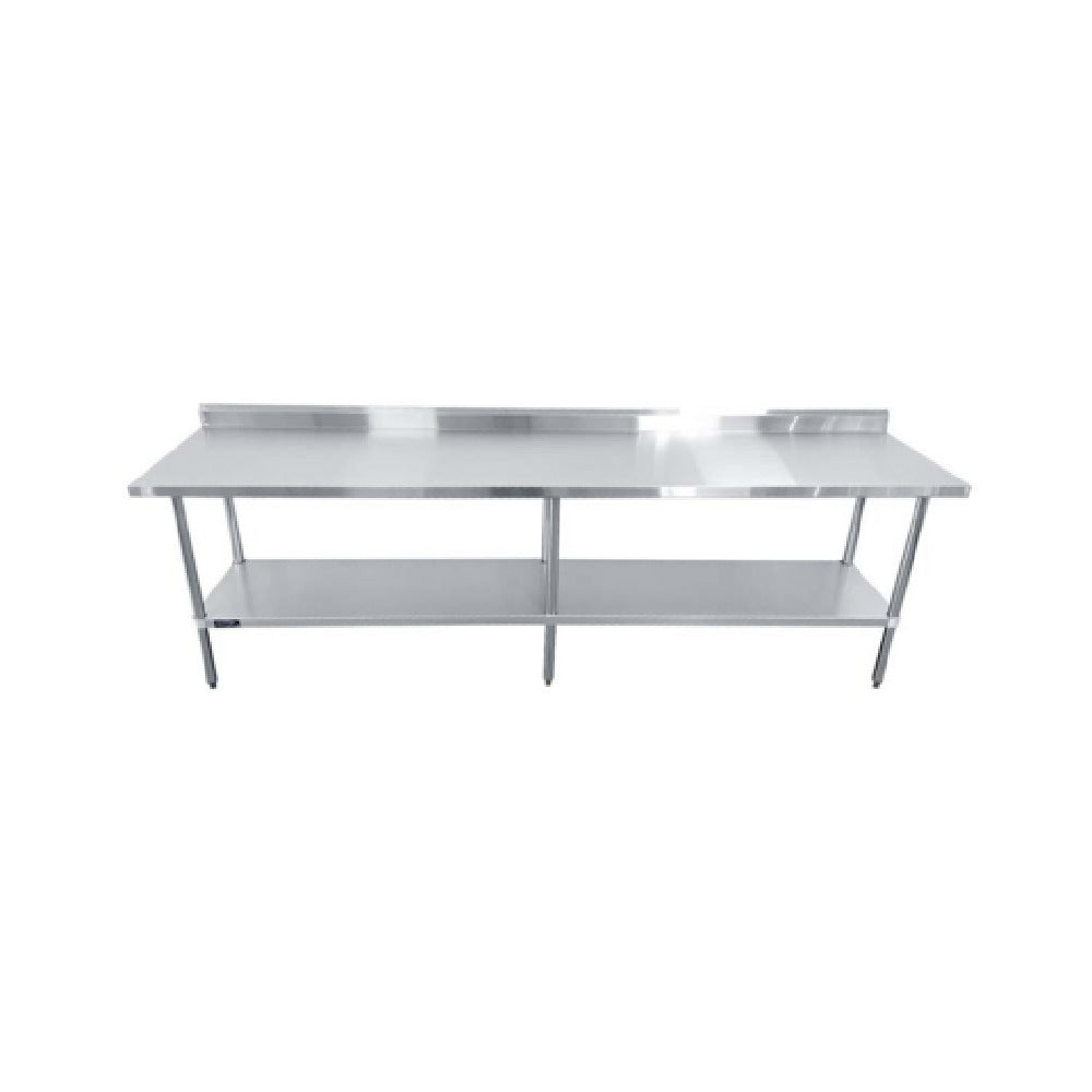 Sapphire Manufacturing SMTEB-24120G Worktable 120"W X 24"D X 35"H 18/430 Stainless Steel Top Shelf