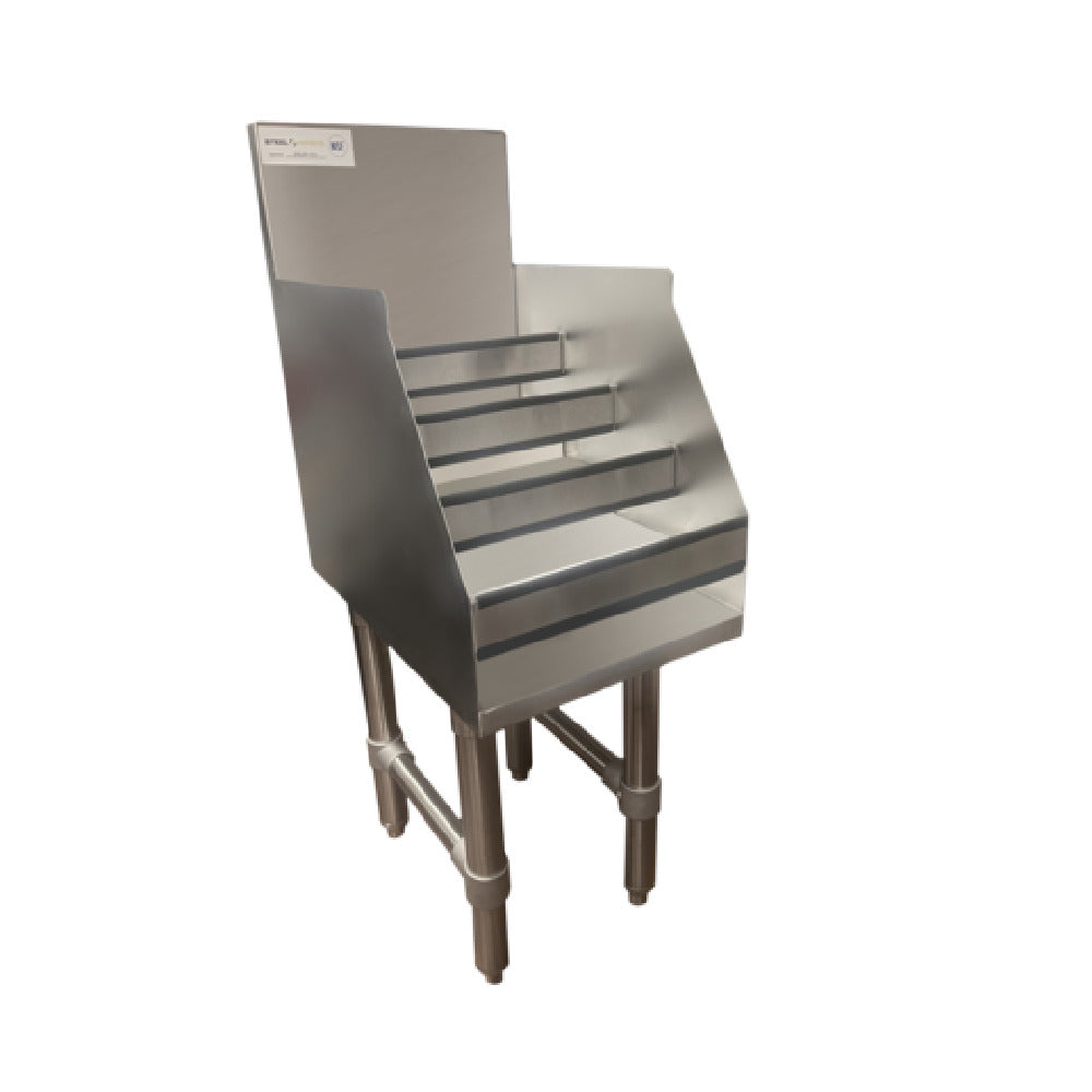 Steel Works Stainless SWLDR-1818 Underbar Raised Liquor Bottle Display Unit 18" X 18"
