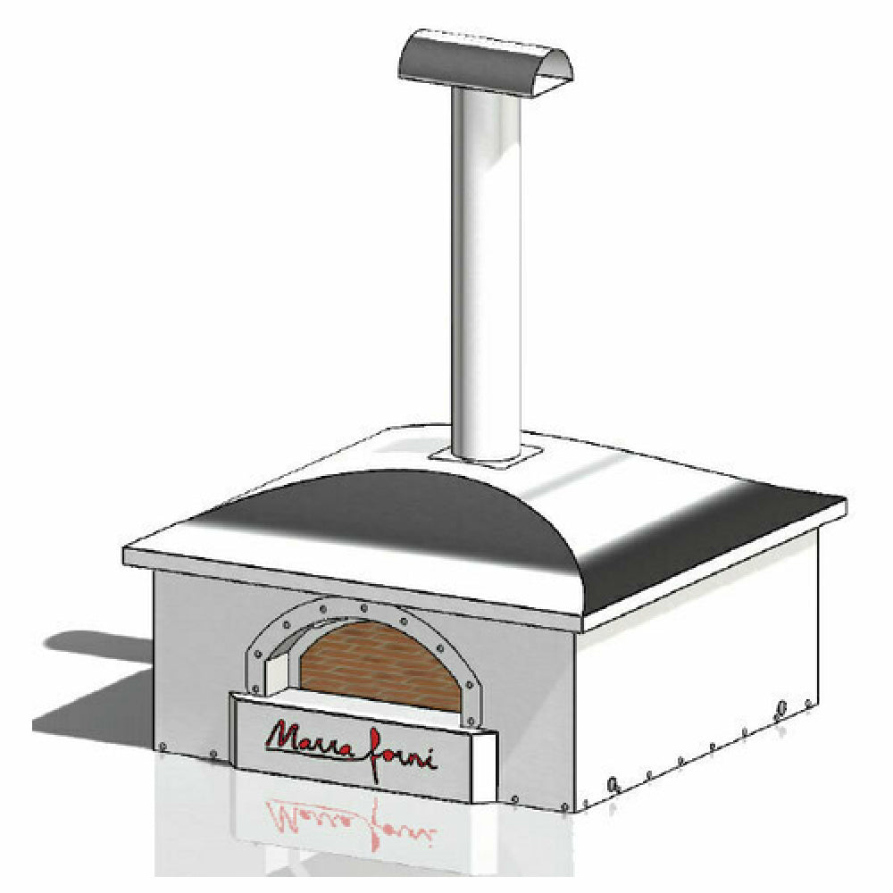 Marra Forni MS36-36W Square Wood Fired Pizza Oven 36" X 36" Brick Deck 18" X 9" Opening With 6" Landing
