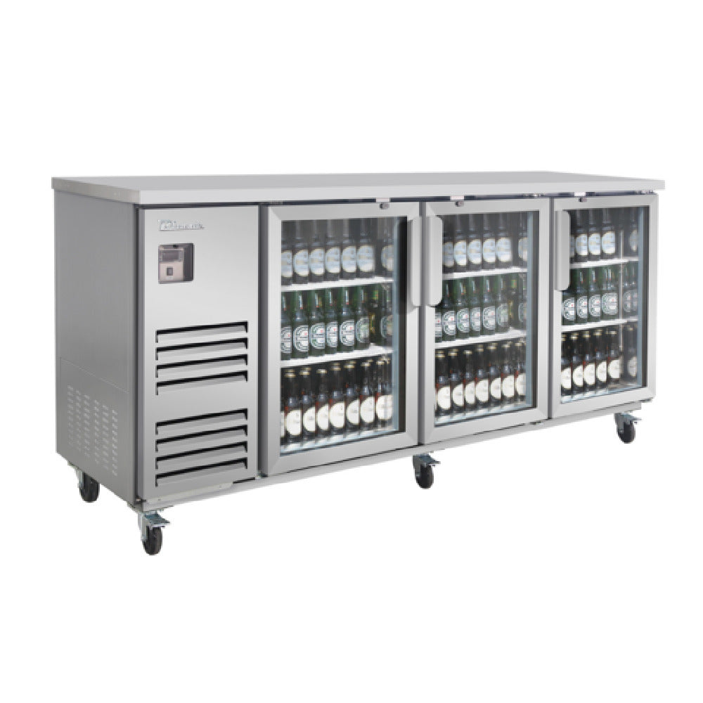 Blue Air BLBB90-4SG-HC - Back Bar Cooler, Three-section, 90"W