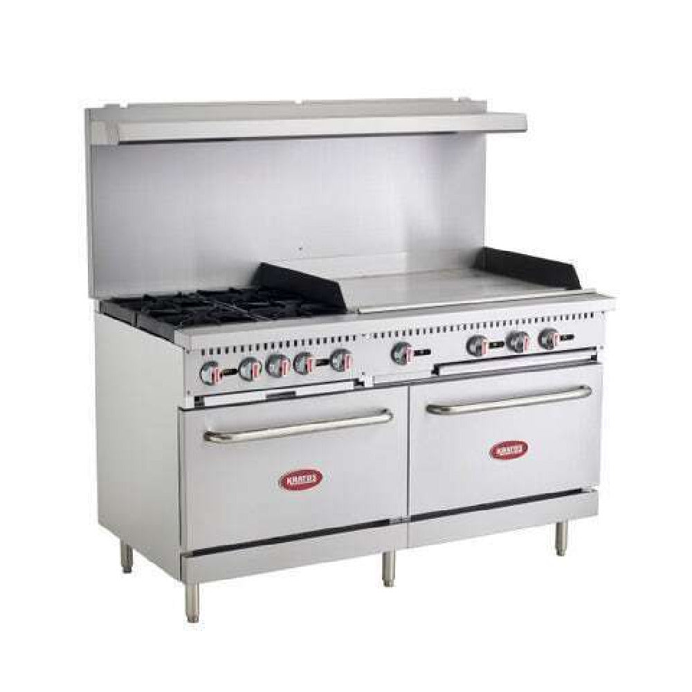 Hubert 135897 - (135897) Kratos® Gas Range, 60"W X 32-3/5"D X 60"H, Liquid Propane