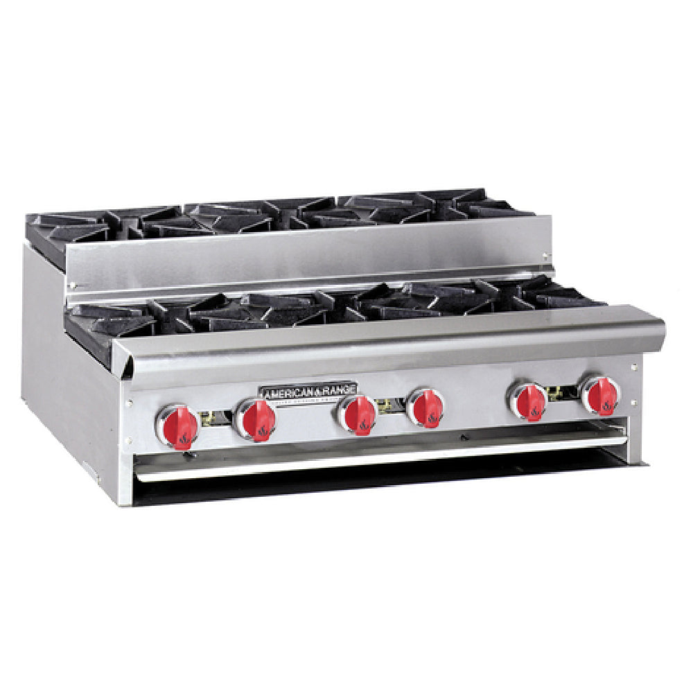 American Range SUHP-36-6 - Culinary Series Step-Up Hotplate, Gas, 36"