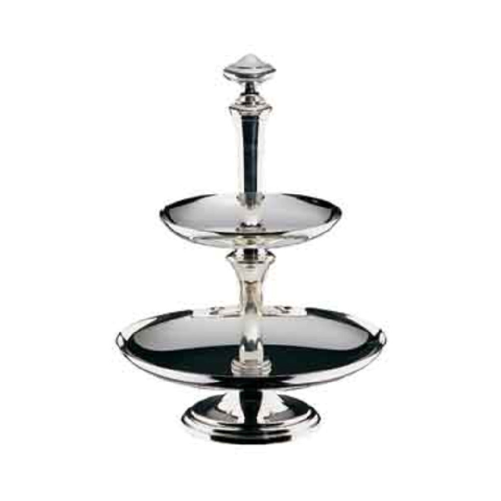 Bauscher Hepp 19.6907.6440 - Pastry Stand, 4-1/4" & 6" Dia. X 8-1/2"H, 2-tiers