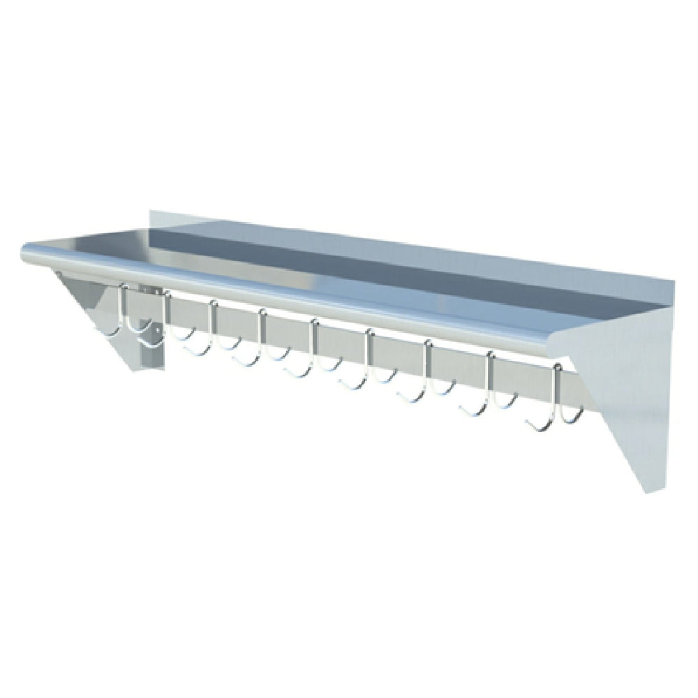 Sapphire Manufacturing SMWP-1272 Overshelf With Pot Rack Wall-mounted 72"W X 12"D