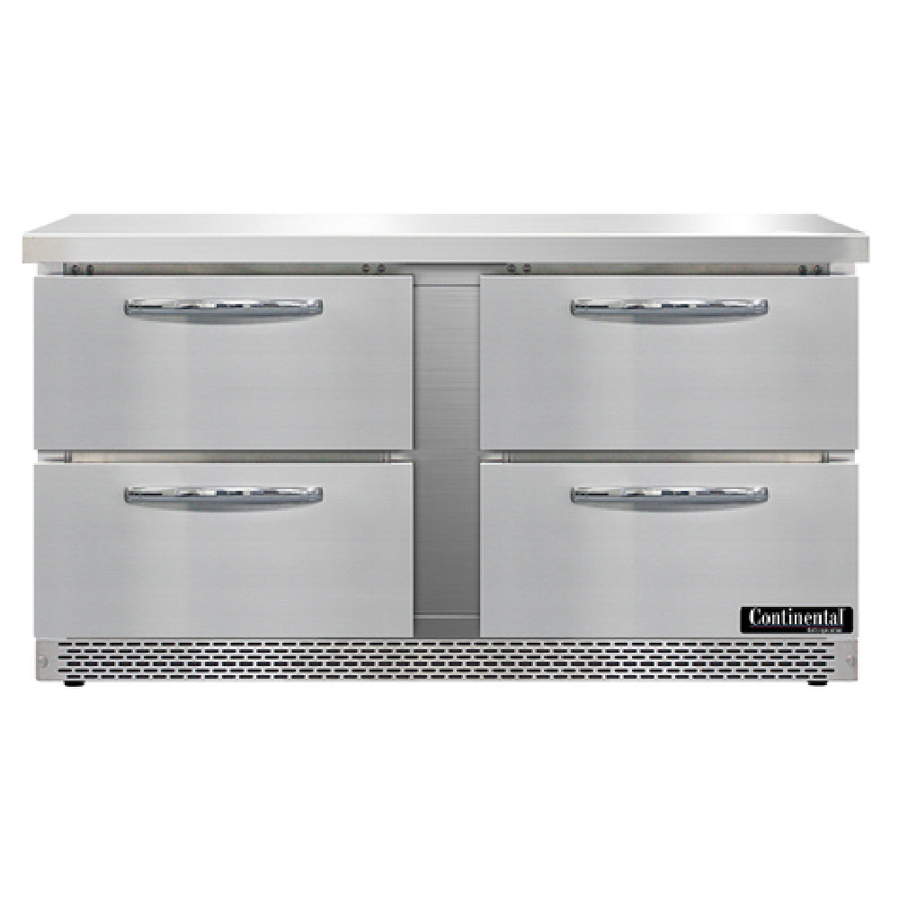 Continental Refrigerator SW60N-FB-D Work Top Refrigerator Front Breather 60"W