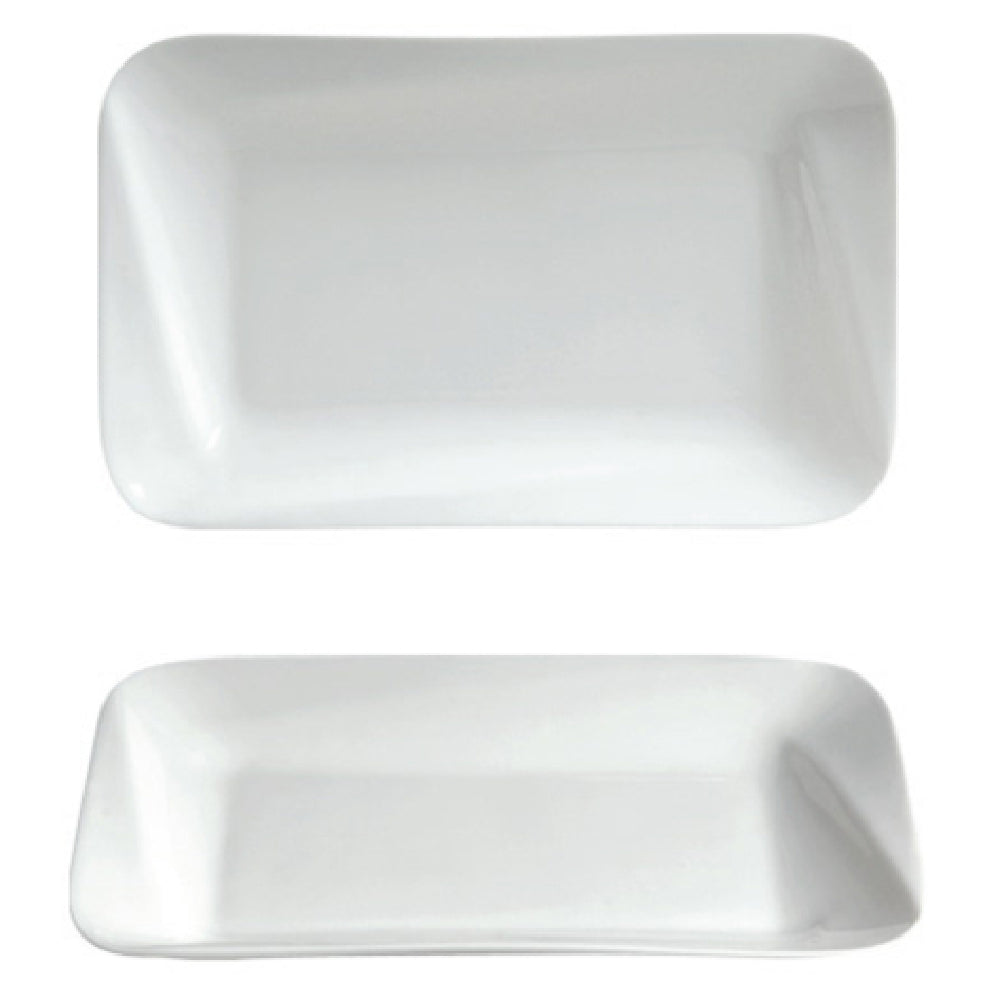 Cameo China 707-123 Square Slant Platter 12-1/4 X 7-1/2" X 1-3/8"H (31 Cm X 19 Cm X 3.6 Cm)
