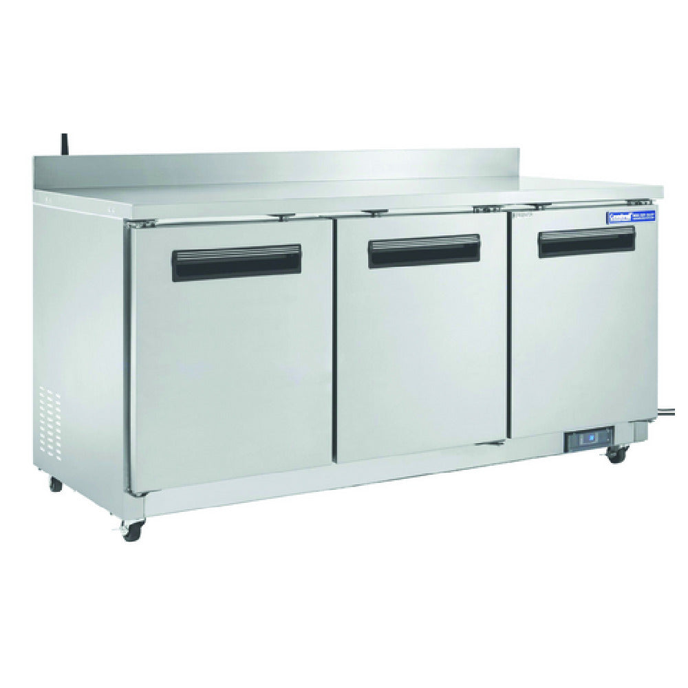 Hubert 50646 - Kratos® Worktop Refrigerator, 3 Door, 717/8" W X 30" D X 39" H