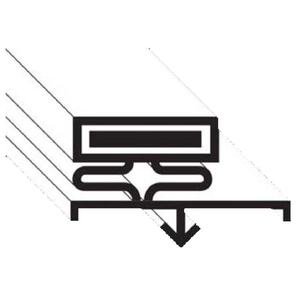 Franklin Machine Products 127-1124 Gasket 77-13/16" H X 36"W X 9/16"D 3-sided
