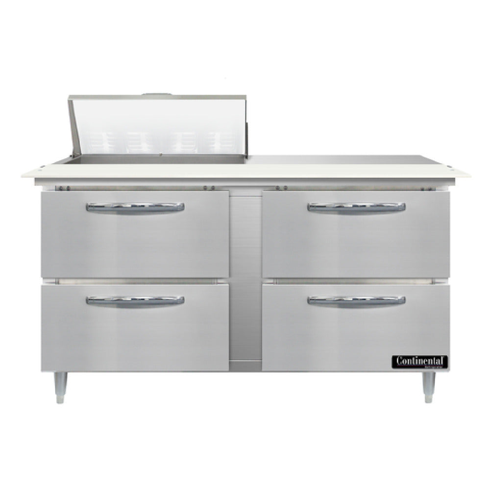 Continental Refrigerator D60N8C-D Designer Line Sandwich Unit 60"W Two-section