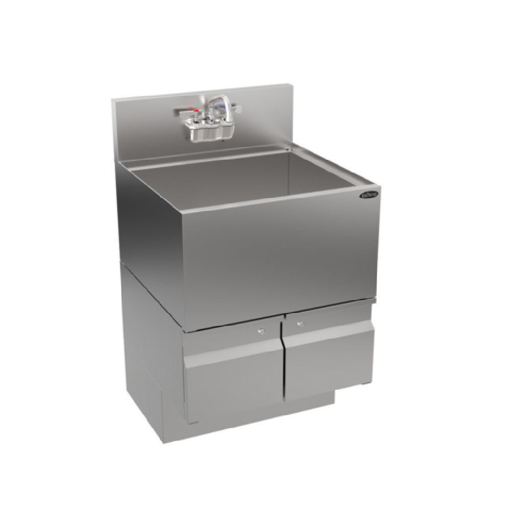 Krowne AL24-24 Alchemy Series Underbar Ice Bin/Cocktail Unit 24"W X 24"D 32.5"H