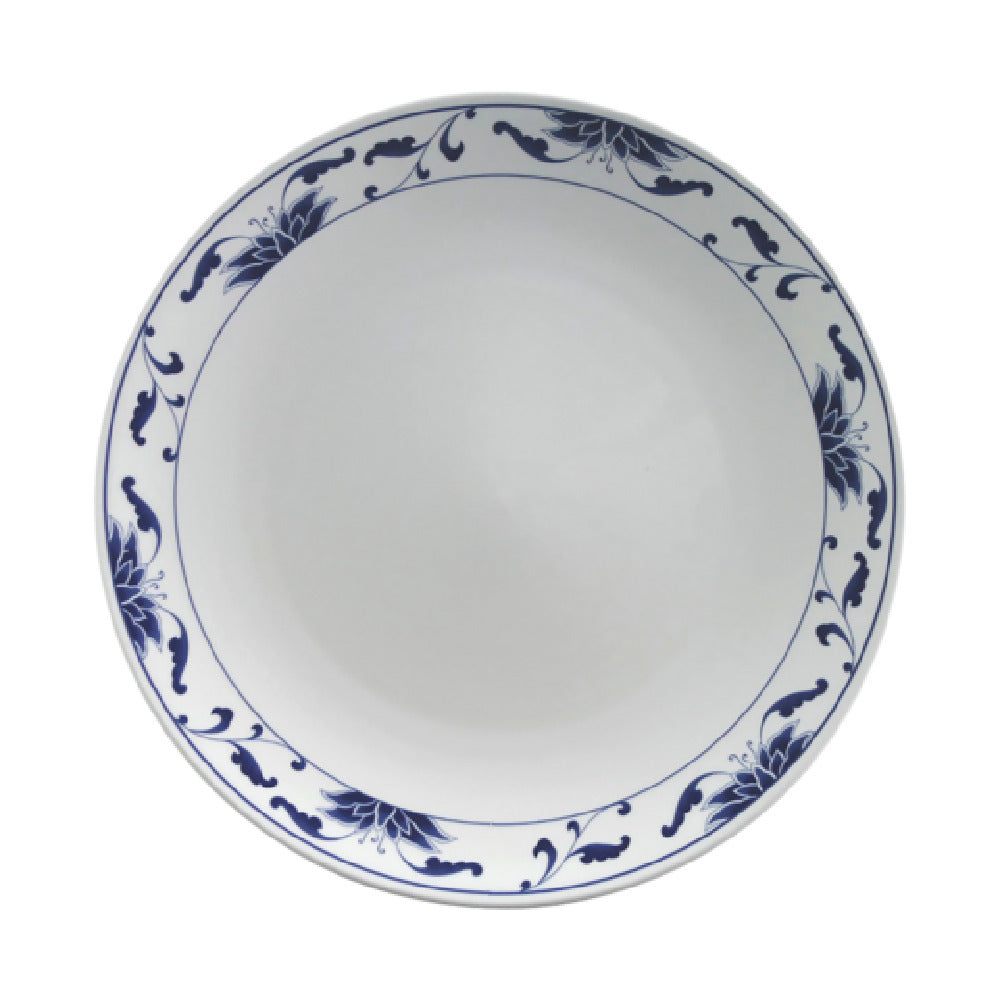 Cameo China 255-121N Blue Lotus Plate 12" Dia. X 1-3/8"H (30.5 Cm X 3.5 Cm)