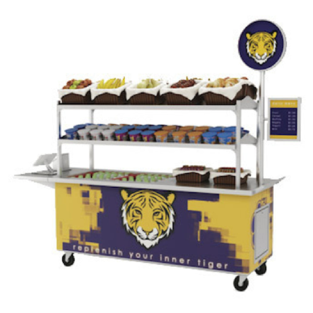 Low Temp Industries CPC-74 Cold Pack Cart 74-3/8"W X 30"D X 34"H 14 Gauge Stainless Steel Top