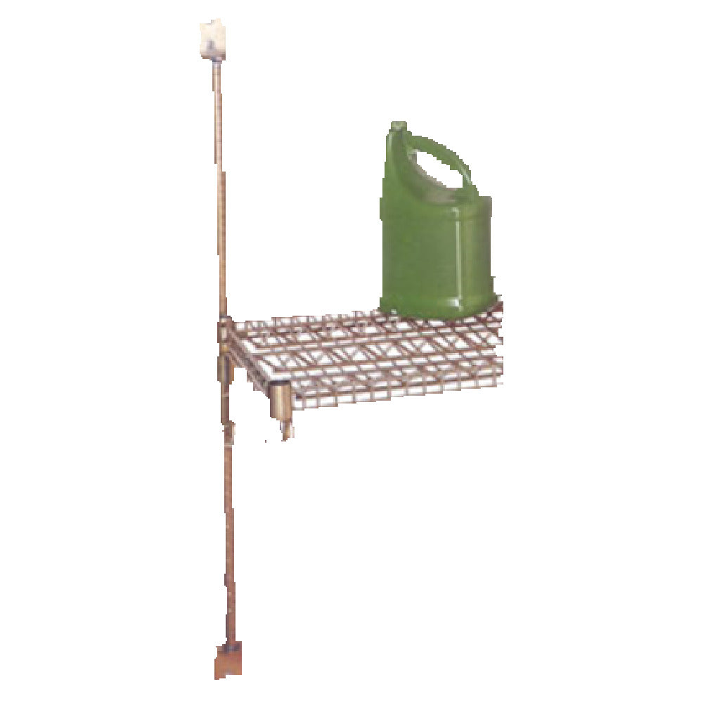 SPG PWMT54C - ISS Single Post, With 2 End Mount Brackets & 1 Center Bracket, For 3 Or More-tier 54" Shelf