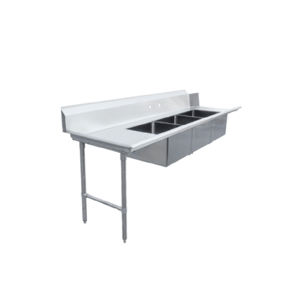 Omcan 48501 (48501) Soiled Dishtable Straight Design 108"W X 30"D X 44"H