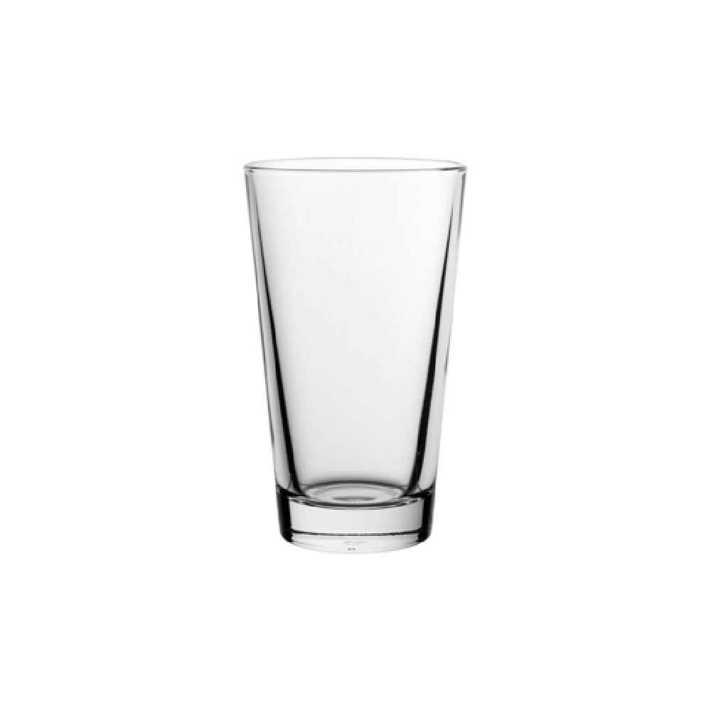 Steelite P52329 Mixing Glass 14.0 Oz. (H 5-7/8" M 3-1/2" T 3-1/2" B 2-3/8") Tempered Rim Soda Lime