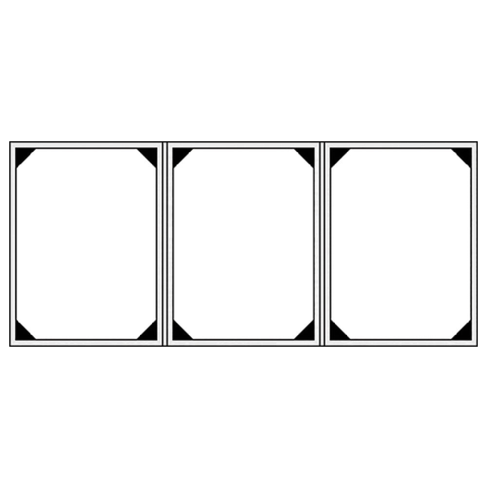 Risch WOOD-3V 4.25X14 Authentic Wood Menu Cover (specify Color) 4-1/4" X 14" Triple