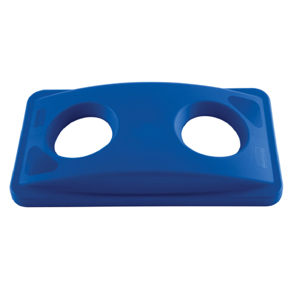 Rubbermaid FG269288BLUE - Slim Jim® Bottle & Can Recycling Top, 20-3/8"W X 11-3/8"D X 2-3/4"H
